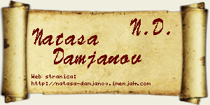 Nataša Damjanov vizit kartica